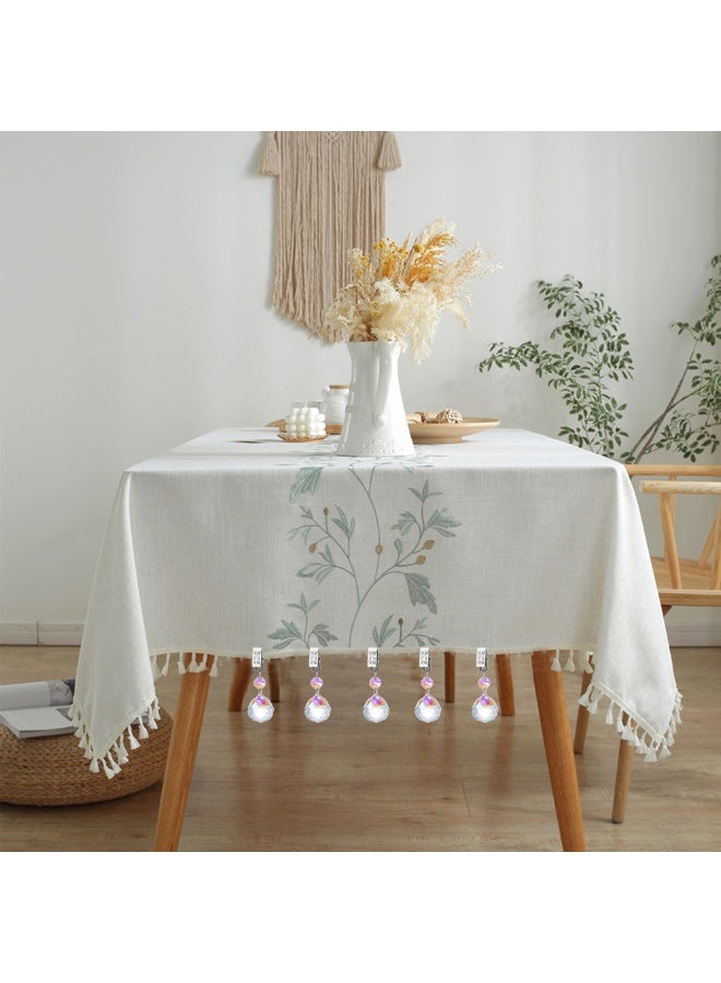 8pcs Crystal Pendant Tablecloth Clip Pendant, Dining Mat Decoration With Metal Clamp,Suitable For Indoor And Outdoor Picnic Tables, Curtains, And Banner Decorations - Image 1