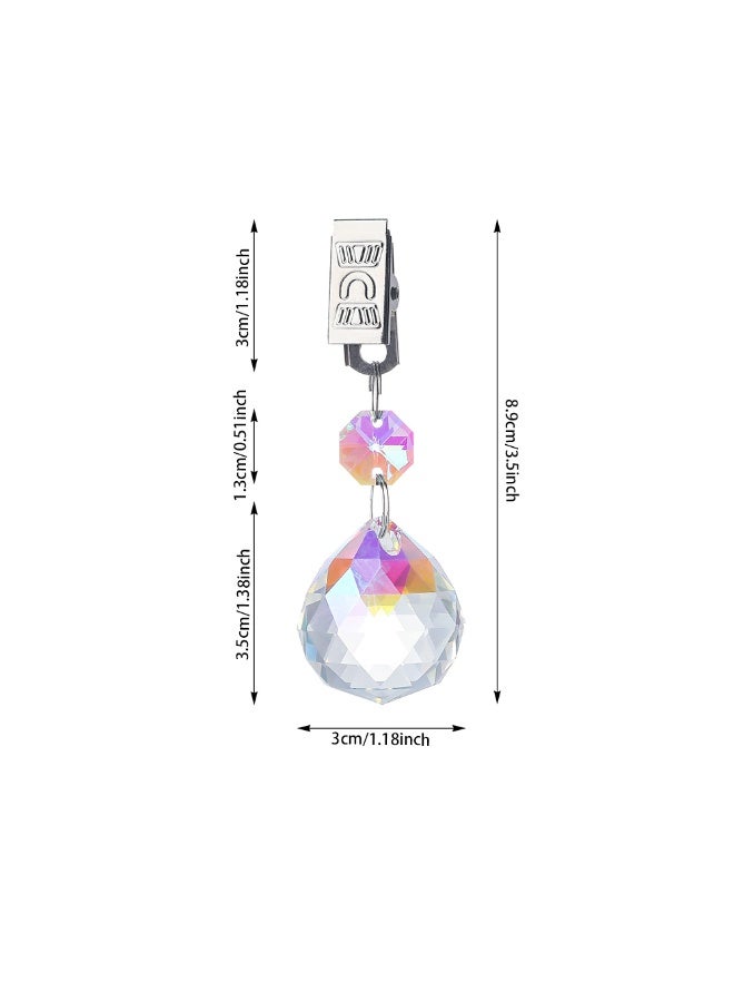 8pcs Crystal Pendant Tablecloth Clip Pendant, Dining Mat Decoration With Metal Clamp,Suitable For Indoor And Outdoor Picnic Tables, Curtains, And Banner Decorations - Image 5