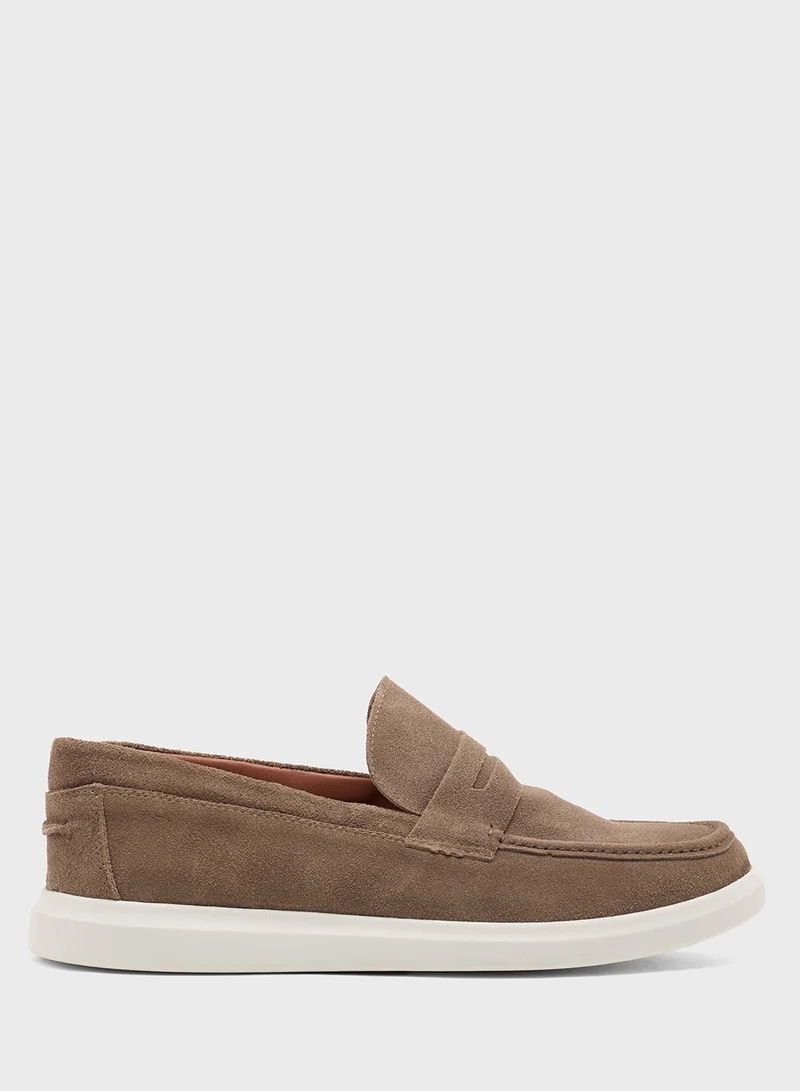 روبرت وود Genuine Leather Suede Casual Loafer Slip Ons