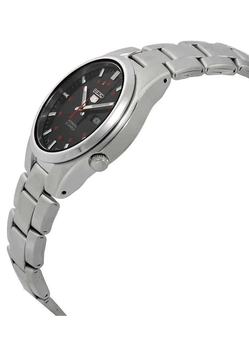 Seiko - 5 Automatic Black Dial Stainless Steel Men's Watch SNK617K1 - Image 1