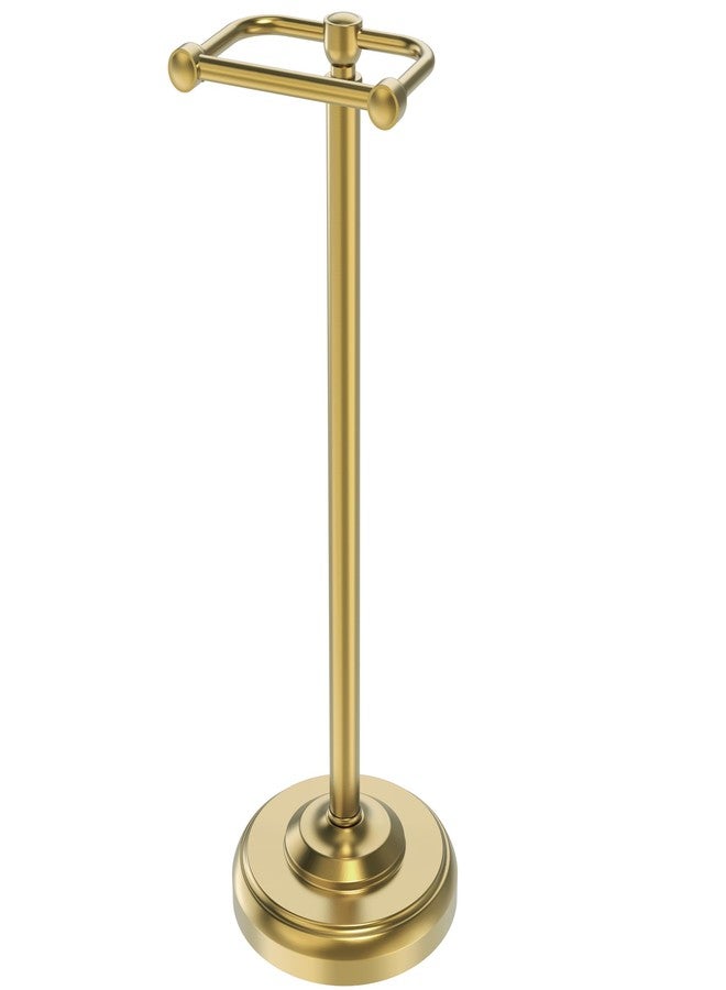WZRUA Toilet Paper Holder Stand,Free Standing Toilet Paper Holder,Modern Post Pivoting Toilet Paper Stand with Stable Weighted Base,SUS304 Stainless Steel Tissue Roll Holder Stand for Bathroom,Brushed Gold - Image 1