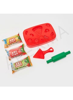 Apexma Fun Pizza Making Play Dough Set 150 Gr. - 3 Pieces Play Dough and Mold Set  - Image 1