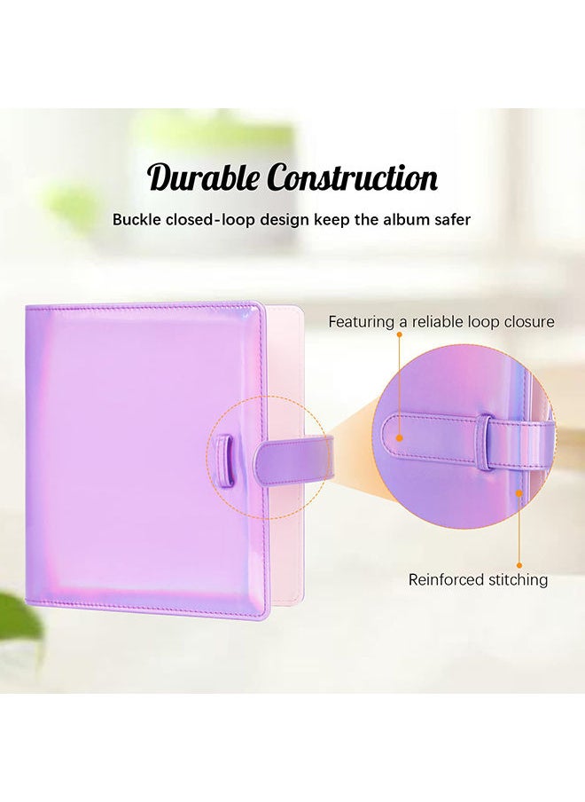 O Ozone 256 Pockets Polaroid Book Photo Albumfor Fujifilm Instax Mini 11 90 70 9 8+ 8 LiPlay Instant Camera, Polaroid Snap SnapTouch PIC-300 Z2300 Instant Camera - Purple  - Image 4