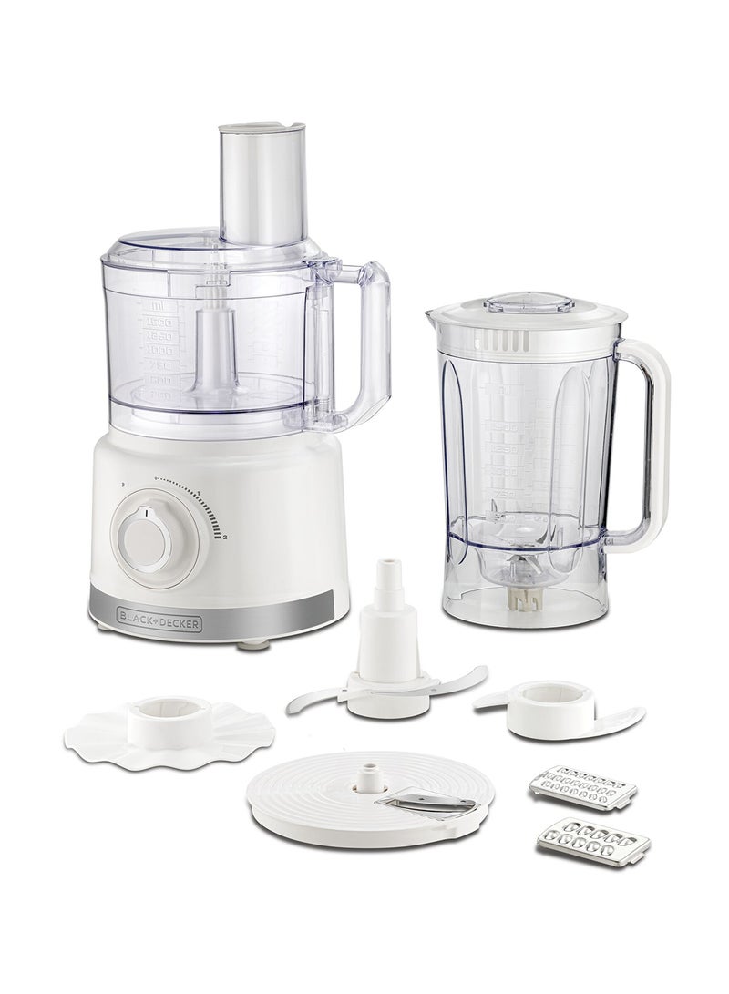 BLACK+DECKER Black and Decker Multifunction Food Processor 2 L 750 W FX760-B5 White - Image 1