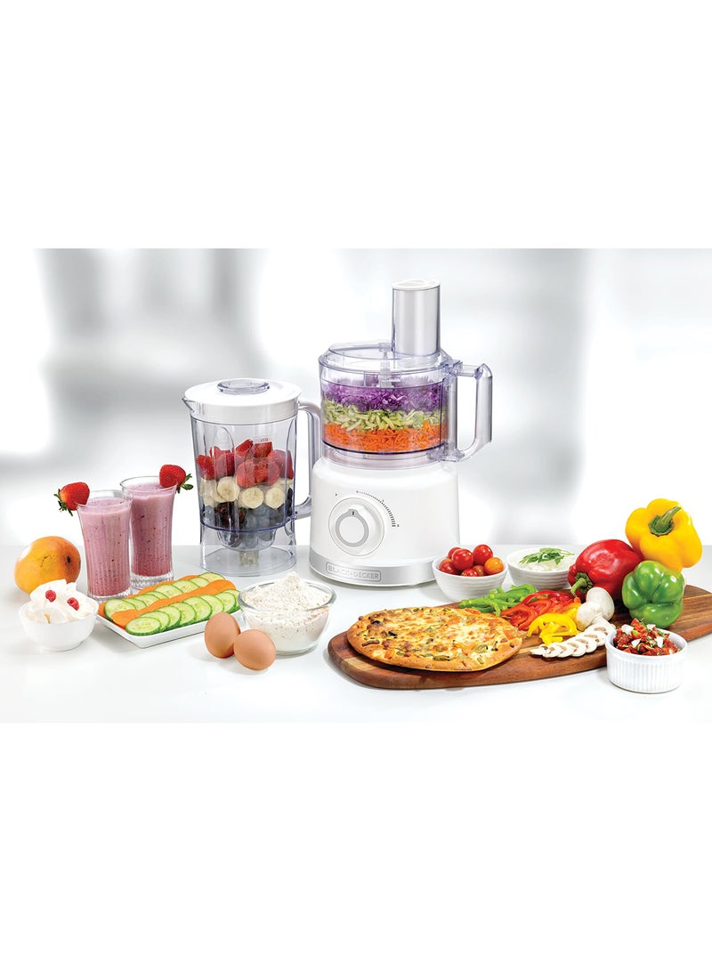 BLACK+DECKER Black and Decker Multifunction Food Processor 2 L 750 W FX760-B5 White - Image 4