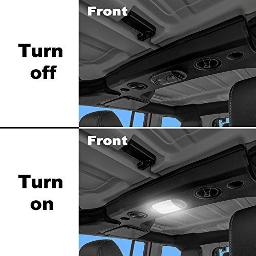 Hooke Road JK Wrangler Dome Light Bulbs, Interior Bright White Upper LED Reading Map Lights Kit for 07-18 Jeep JK Wrangler - 3PCS - Image 5