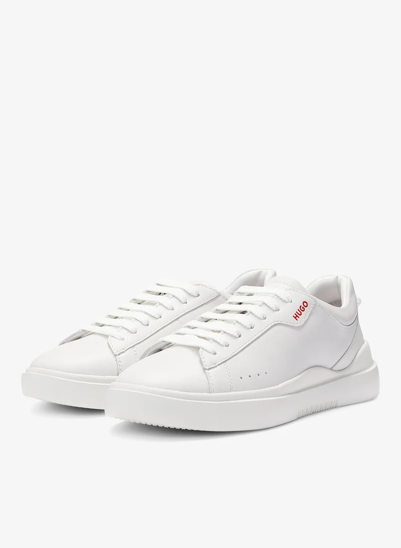 HUGO Cupsole trainers in leather with logo details