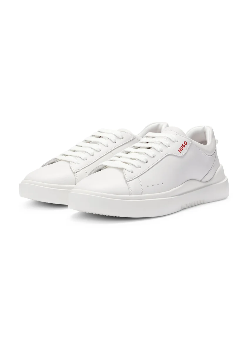 HUGO Cupsole lace-up trainers with leather uppers