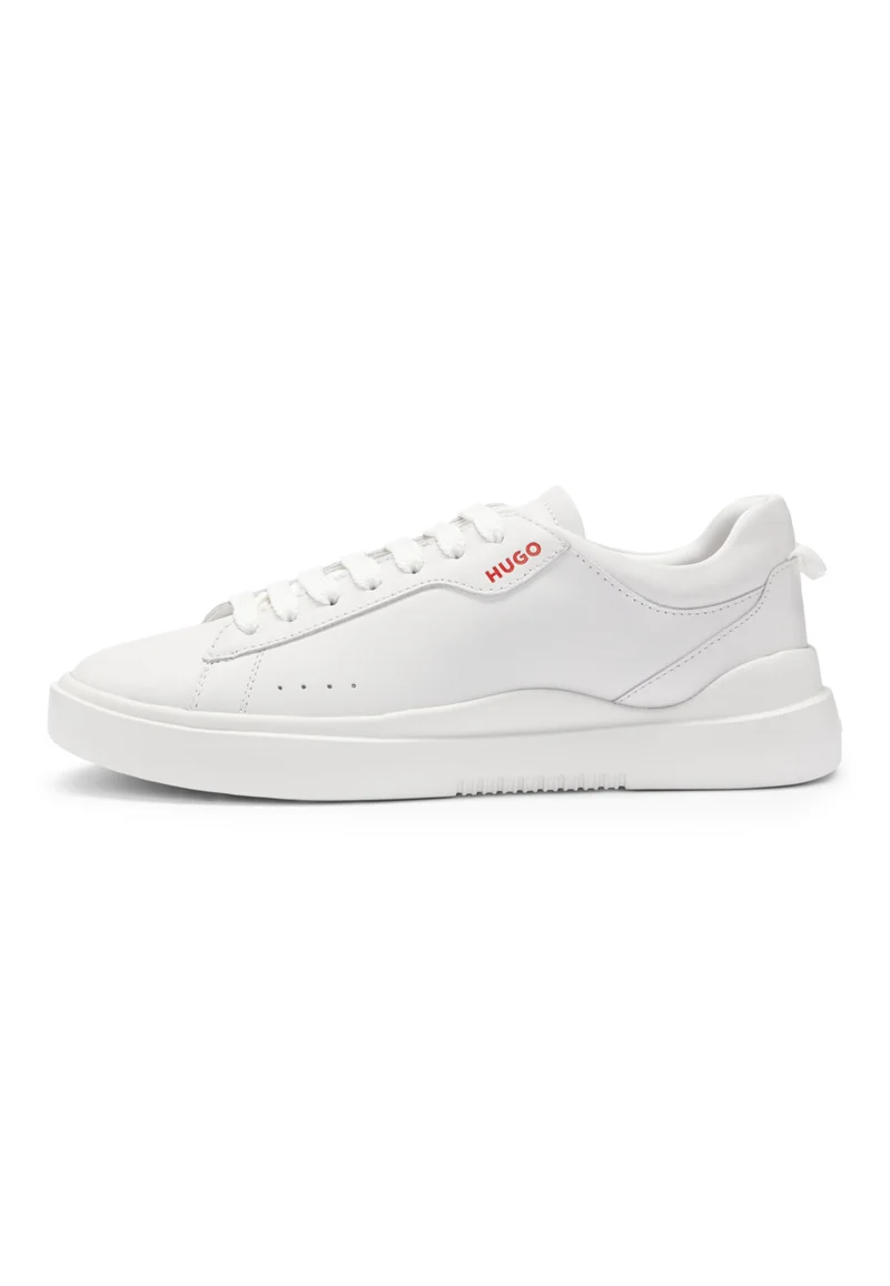 HUGO white Cupsole trainers in leather with logo details for Women | Best Price UAE