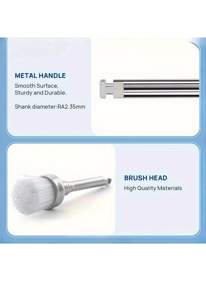 20pcs White Dental Polishing Brushes Nylon Flat Latch Type RA Disposable Single Use - Image 5