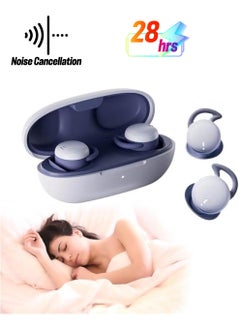 “Cloud Bean II” Sleep Earbuds for Side Sleepers, Noise Cancelling Headphones for Sleeping on Side, Invisible Wireless Bluetooth Hidden Earbuds for Work Smallest Tiny Mini Micro Ear Buds- Purple