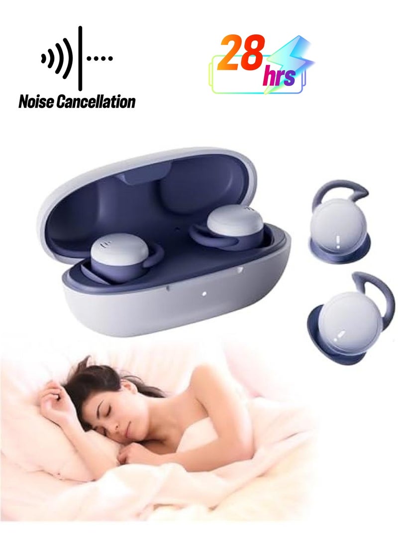 Generic - “Cloud Bean II” Sleep Earbuds for Side Sleepers, Noise Cancelling Headphones for Sleeping on Side, Invisible Wireless Bluetooth Hidden Earbuds for Work Smallest Tiny Mini Micro Ear Buds- Purple - Image 1