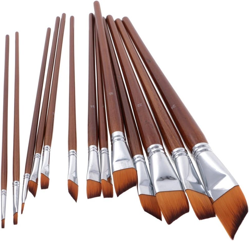 klarako 13pcs Artist Paint Brush Brushes Set Small/Large Thin/Thick Professional Quality  Angle Shader - Image 3