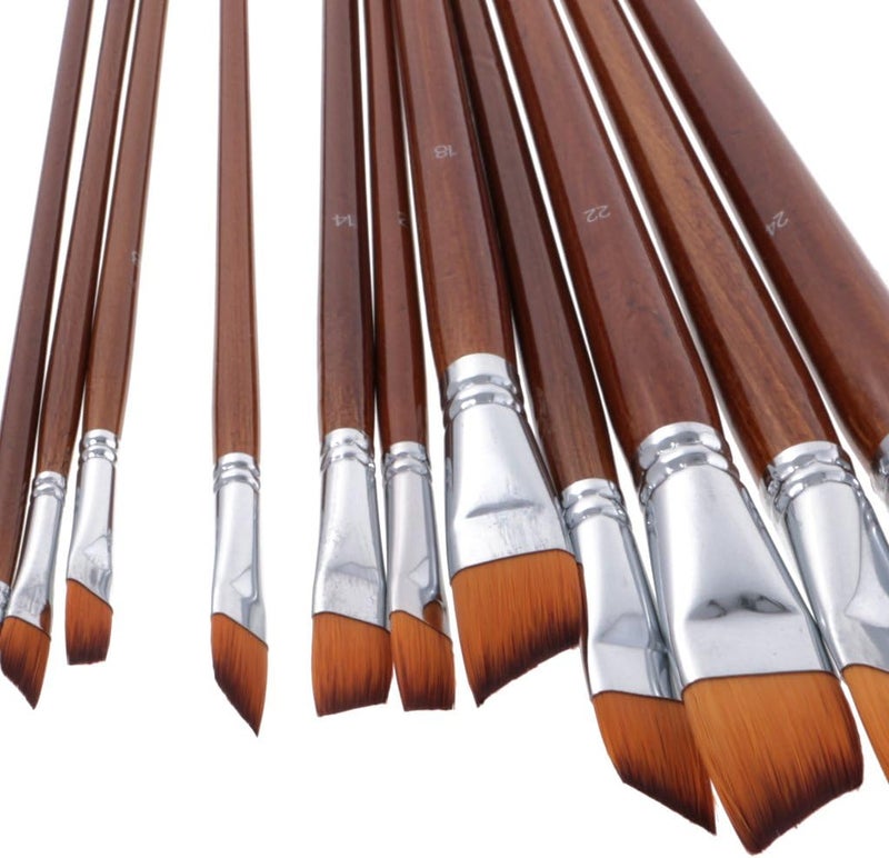 klarako 13pcs Artist Paint Brush Brushes Set Small/Large Thin/Thick Professional Quality  Angle Shader - Image 1
