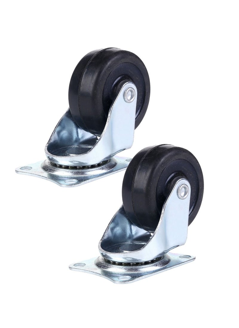 BMB tools - 2-Piece 2inch Plastic Caster - Swivel - Plate - Image 1