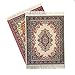 Inusitus Set of 2 Dollhouse Area Rugs Miniature Carpet Accessories for Doll Houses 10 x 7 Inch Rectangular Floor Dcor Oriental Style - Image 2