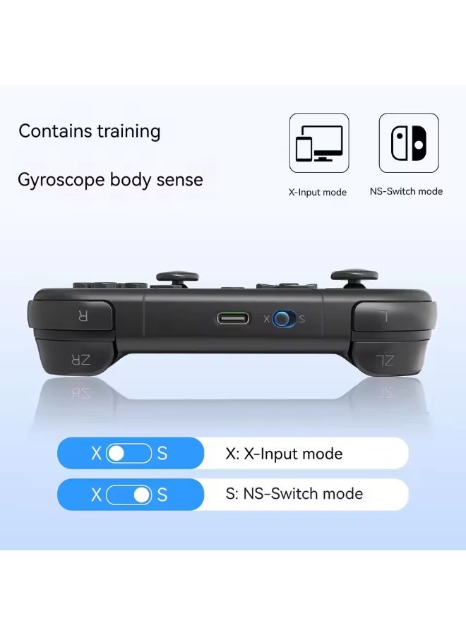 ايس جامر وحدة تحكم ألعاب لاسلكية بتقنية بلوتوث من ACEGAMER، مزودة بمحرك اهتزاز وجيروسكوب، ومقبض صغير محمول لأجهزة نينتندو سويتش والكمبيوتر. - Image 2