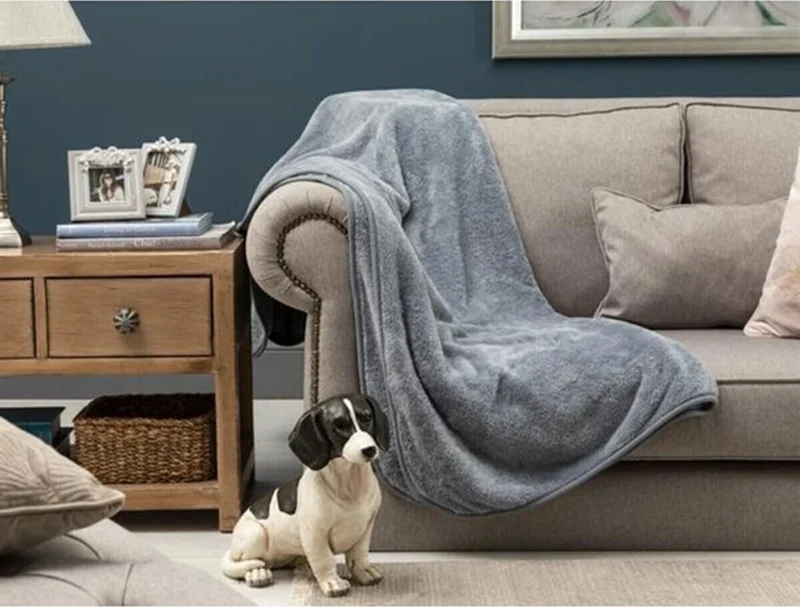 Mulberry Wellsoft Blanket, TV Blanket, Plush, Polar Blanket, Double 220 x 230 cm - Gray