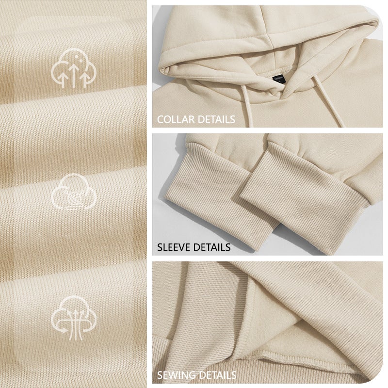 هودي رجالي سادة برباط وجيب كنغر - Image 3