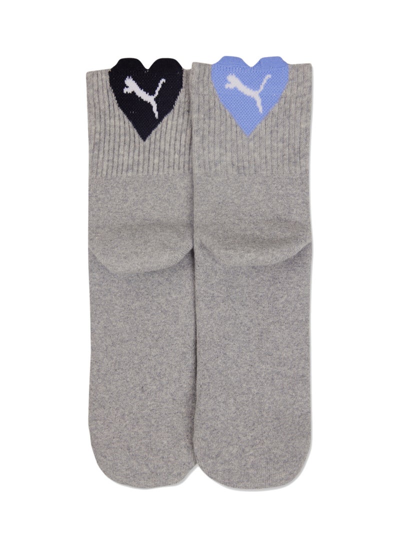 PUMA - Heart Womens Short Socks 2 Pack - Image 1