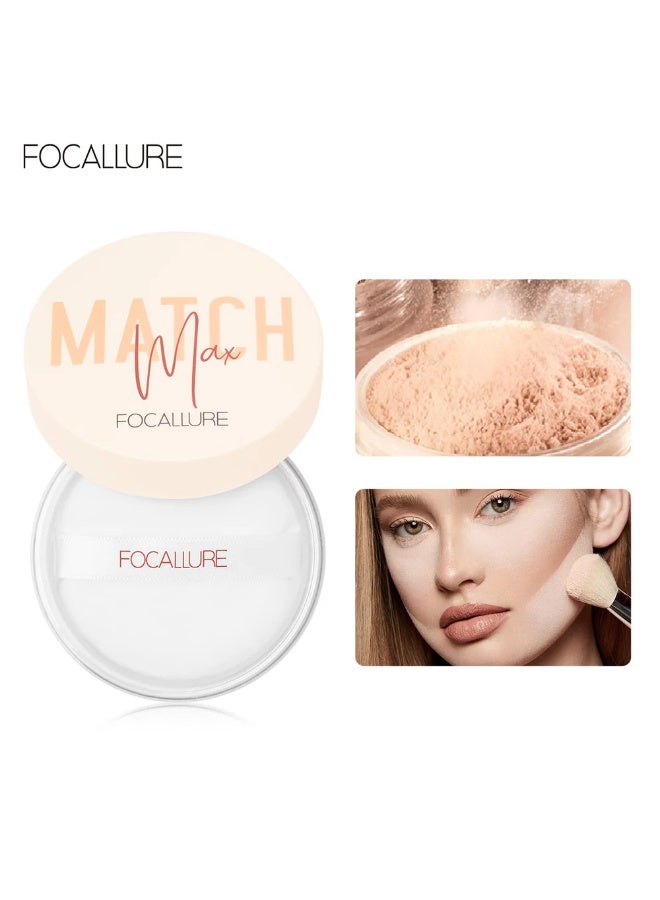 FOCALLURE MatchMax Baking &Setting Powder,Oil Control #3  Natural Beige - Image 3