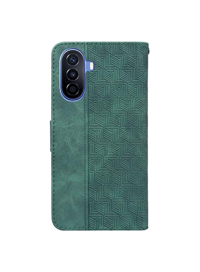 Zaboon Case For Huawei nova Y70 Plus Geometric Embossed Flip Leather Phone Case - Image 3