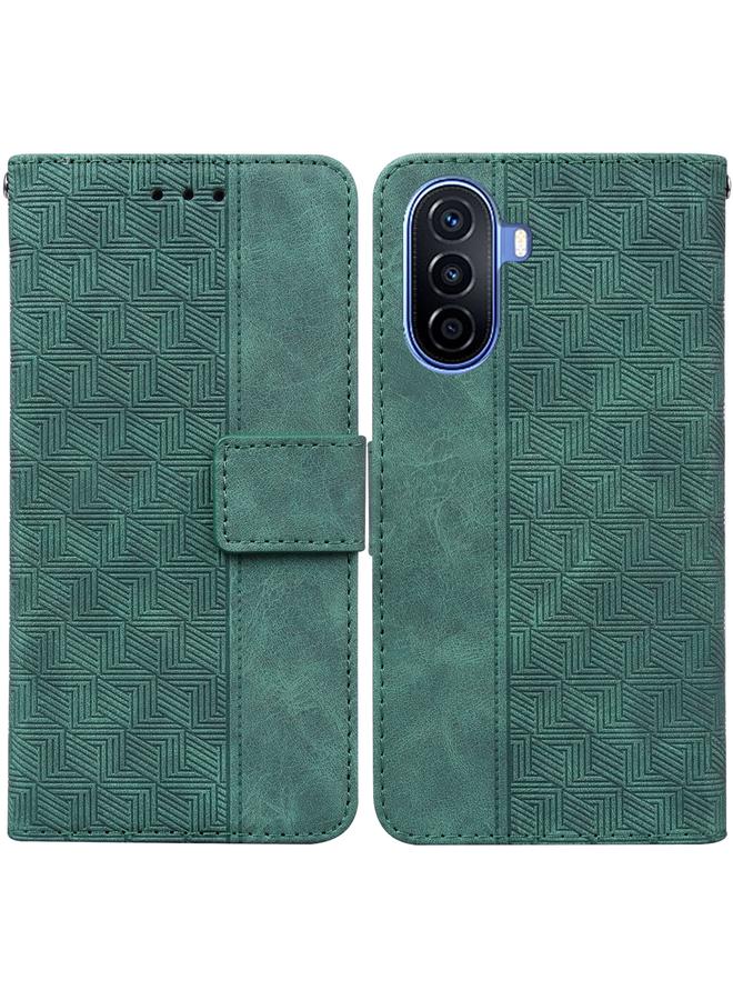 Zaboon Case For Huawei nova Y70 Plus Geometric Embossed Flip Leather Phone Case - Image 1