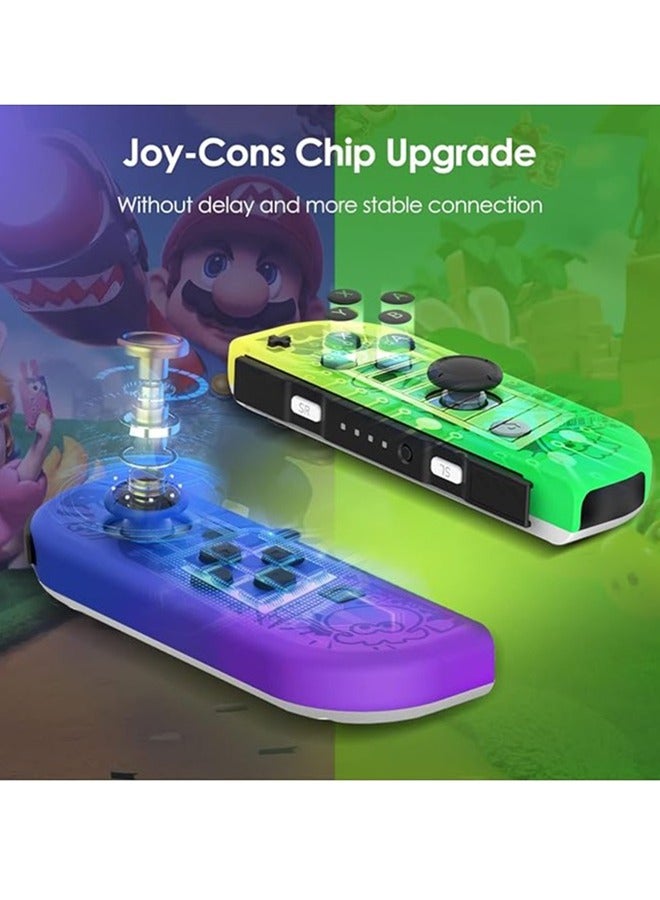 وحدة تحكم لاسلكية NS لاستبدال وحدات تحكم Nintendo Switch L/R متوافقة مع عصا تحكم Nintendo Switch/Lite/OLED مع حزام يد للاستيقاظ/لقطة الشاشة/الاهتزاز المزدوج/وظيفة التحكم في الحركة - Image 3