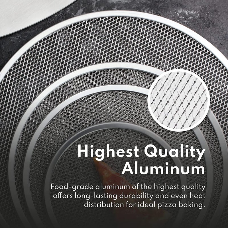 PAUL SONS Hospitality Aluminum Seamless Pizza Screen Non Stick Mesh Baking Tray Kitchen Tool for Oven BBQ 13Inch Pack of 2Pc - Image 3