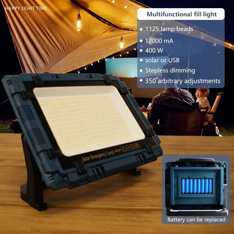 BLURISM Security Light Outdoor LED Solar Split Wall Lamp Ultra Bright Outdoor Light Motion Sensor USB Rechargeable Portable Emergency Solar LED Floodlight - Image 2