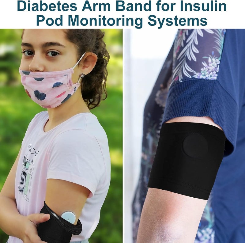 Sosation 4 Pcs Diabetes Arm Band Diabetes Sensor Cover Washable Reusable Diabetic Sensor Armband Sleeve for Diabetic Supplies Sports SmallMedium - Image 3