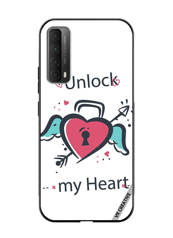 VR CREATIVE Protective Case Cover For Huawei Y7a Unlock My Heart Design Multicolour  - Image 1