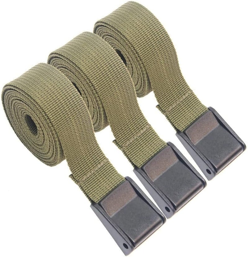 Didiseaon 3pcs Cargo Tie Down Straps 100x2.5cm High Strength Luggage Lashing Straps - Image 2