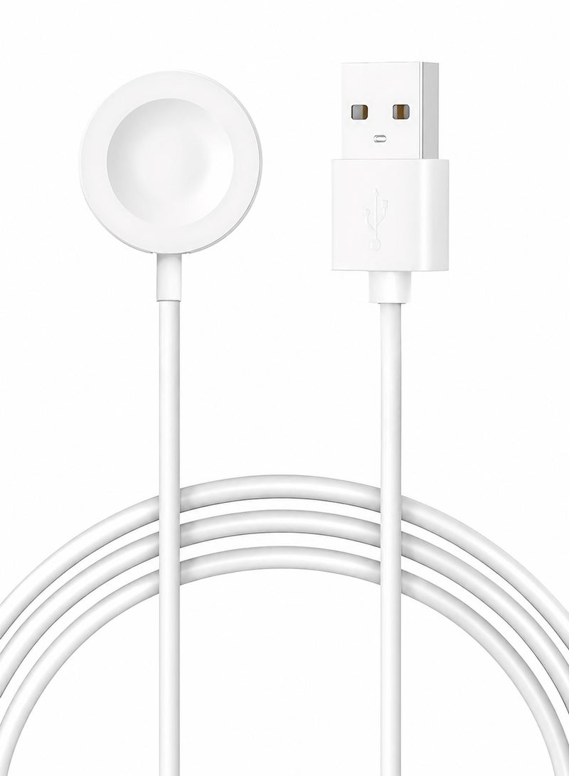 SJet Charger Cable for HUAWEI WATCH GT 6 Pro/6/5/5 Pro/4/3/3 Pro/3 SE, WATCH FIT 5/FIT 5 Pro/FIT 4/FIT4 pro, WATCH 5/4/4 Pro/D2/D/Ultimate/Buds Magnetic Wireless USB Charging Cord Dock, White, 1M - Image 1