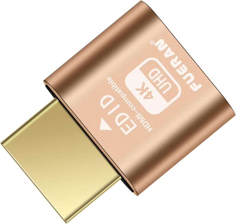 فييران قابس HDMI وهمي Headless Ghost Display Emulator DDC EDID Emulator شاشة مزيفة 4K@60Hz-1Pack - Image 1