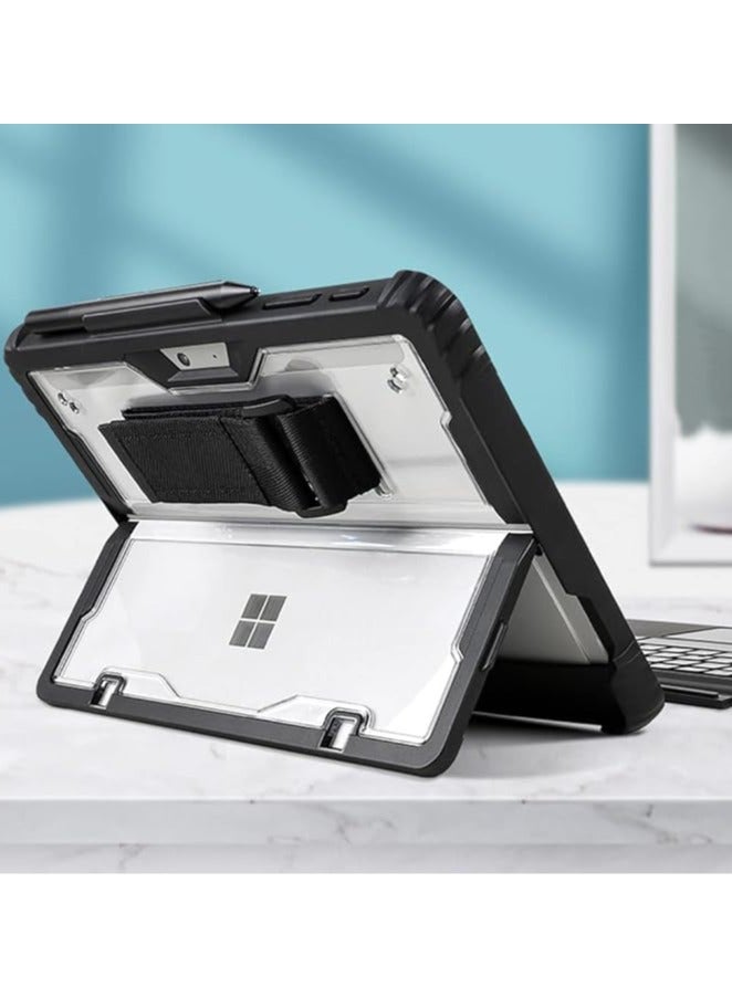 General Clear Case for Microsoft Surface Pro11/ Pro 10/Surface Pro 9 13-Inch,Heavy Duty Rugged Hard Shell Cover with Shoulder Strap & Hand Strap&Stylus Pen Holder, Compatible with Type Cover Keyboard  - Image 2