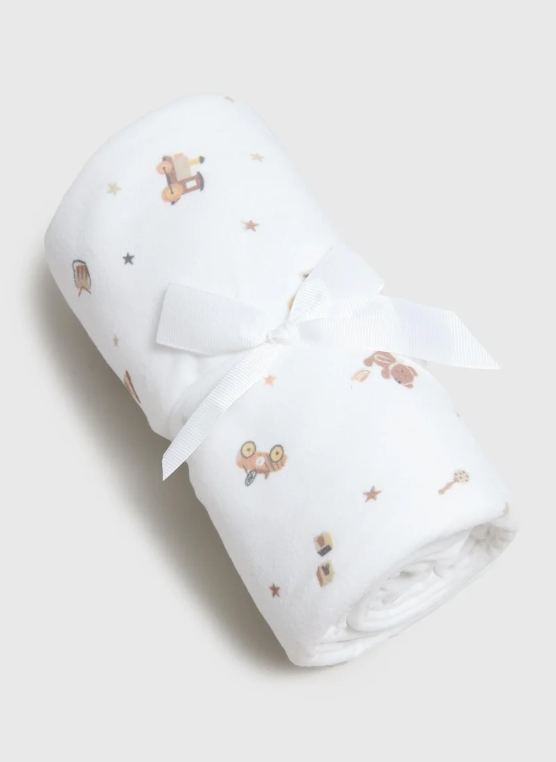 Matalan Baby Cream Cable Blanket
