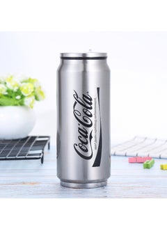 Stainless Steel Cola Can Insulated Cup with Straw Silver