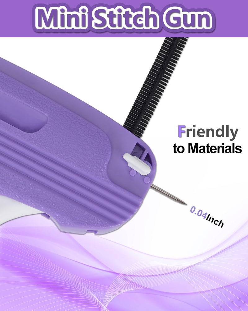 NIFUYOP Mini Stitch Gun For Clothes  Mini Clothing Stitcher Sewing Gun With Case  Speedy Clothing Quick Stitch Gun Stitchy Fixer  Tagging Gun Kit With 5000 Fasteners And 6 Needles  Blush Pink - Image 3