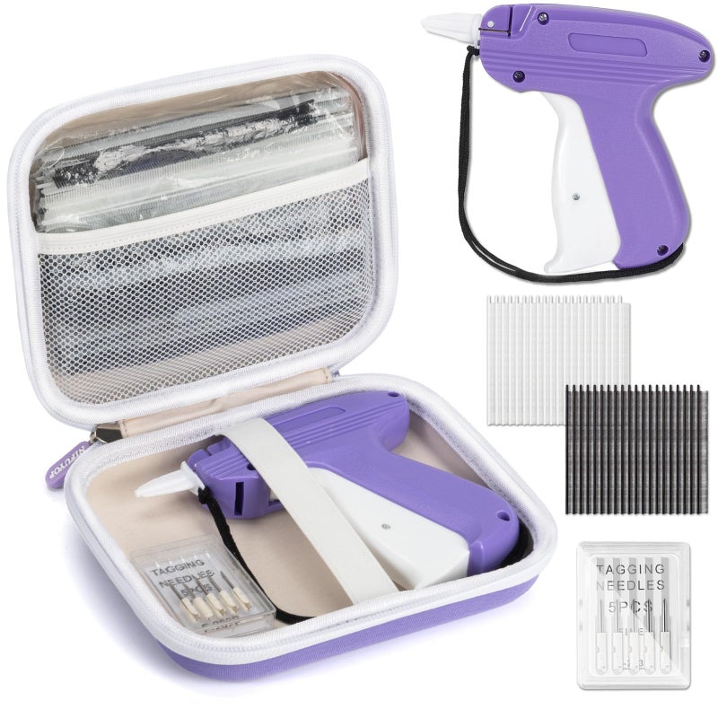 NIFUYOP Mini Stitch Gun For Clothes  Mini Clothing Stitcher Sewing Gun With Case  Speedy Clothing Quick Stitch Gun Stitchy Fixer  Tagging Gun Kit With 5000 Fasteners And 6 Needles  Blush Pink - Image 1