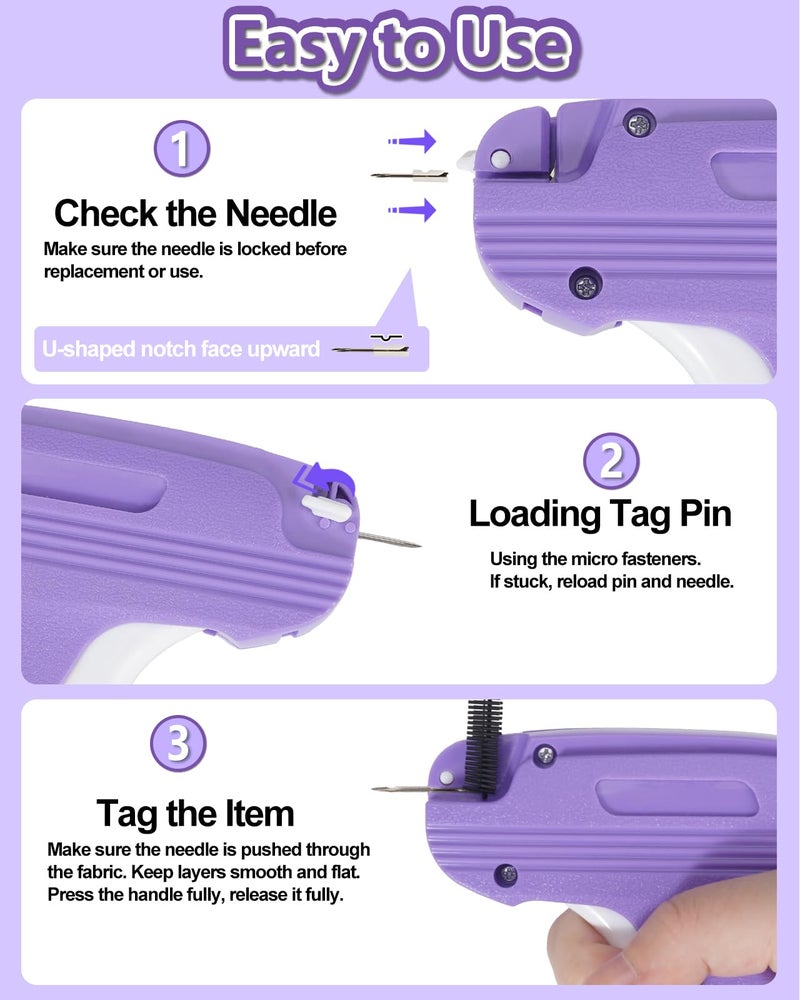 NIFUYOP Mini Stitch Gun For Clothes  Mini Clothing Stitcher Sewing Gun With Case  Speedy Clothing Quick Stitch Gun Stitchy Fixer  Tagging Gun Kit With 5000 Fasteners And 6 Needles  Blush Pink - Image 4
