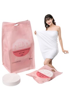 Excefore Disposable Cotton Bath Towels, 5 Pcs Large Compressed Towel 55 x 27.5 inch, Portable Light and Reusable for Hiking, Camping, Beach, Swimming and Traveling  - Image 1