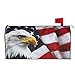 Ouqiuwa Ouqiuwa American Flag Welcome Magnetic Mailbox Cover, Eagle Mailbox Wrap Decorative for Garden Yard Home 21" Lx 18" W  - Image 2