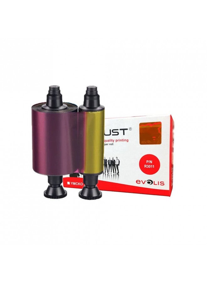 evolis R3011 Evolis YMCKO Color Printer Ribbon - 200 prints - Image 5
