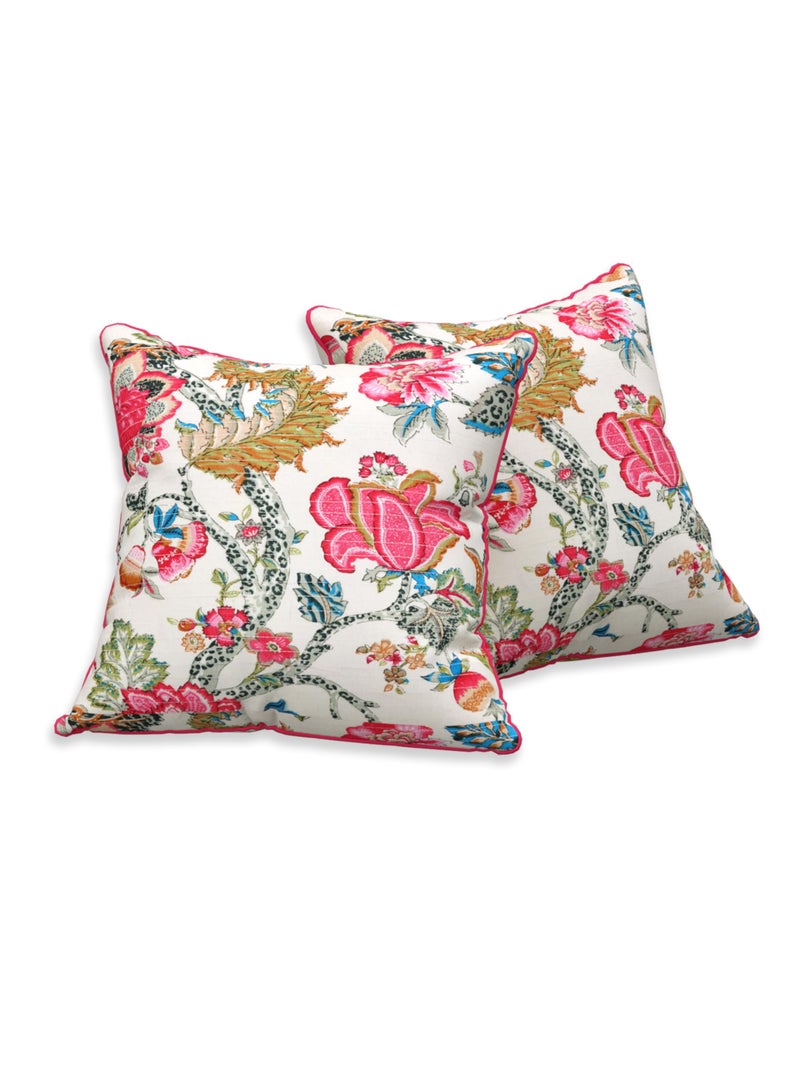 EasyGoods India Premium Cotton Cushion Covers 16x16 Inch | Soft Durable Fabric | Elegant Printed Covers for Sofa & Living Room | Hidden Zipper | Set of 3 - Image 3