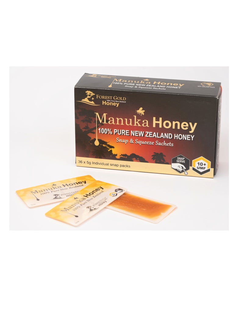 FOREST GOLD - Forest Gold Manuka UMF 10+ Certified Honey Snap Packs 36 X 5gms - Image 1