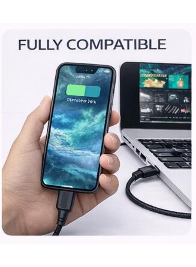 Belk USB-C to USB-C Fast Charging Cable 60W Power Delivery PD, 120cm 4FT Type-C Data Cable 480Mbps Super Durable Braided Charger Cable for iPhone 15, Samsung, Laptop - Image 5