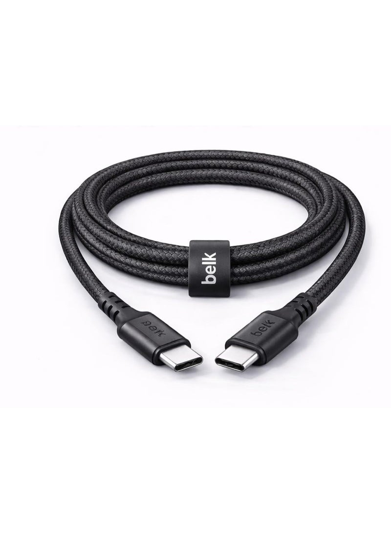Belk USB-C to USB-C Fast Charging Cable 60W Power Delivery PD, 120cm 4FT Type-C Data Cable 480Mbps Super Durable Braided Charger Cable for iPhone 15, Samsung, Laptop - Image 2