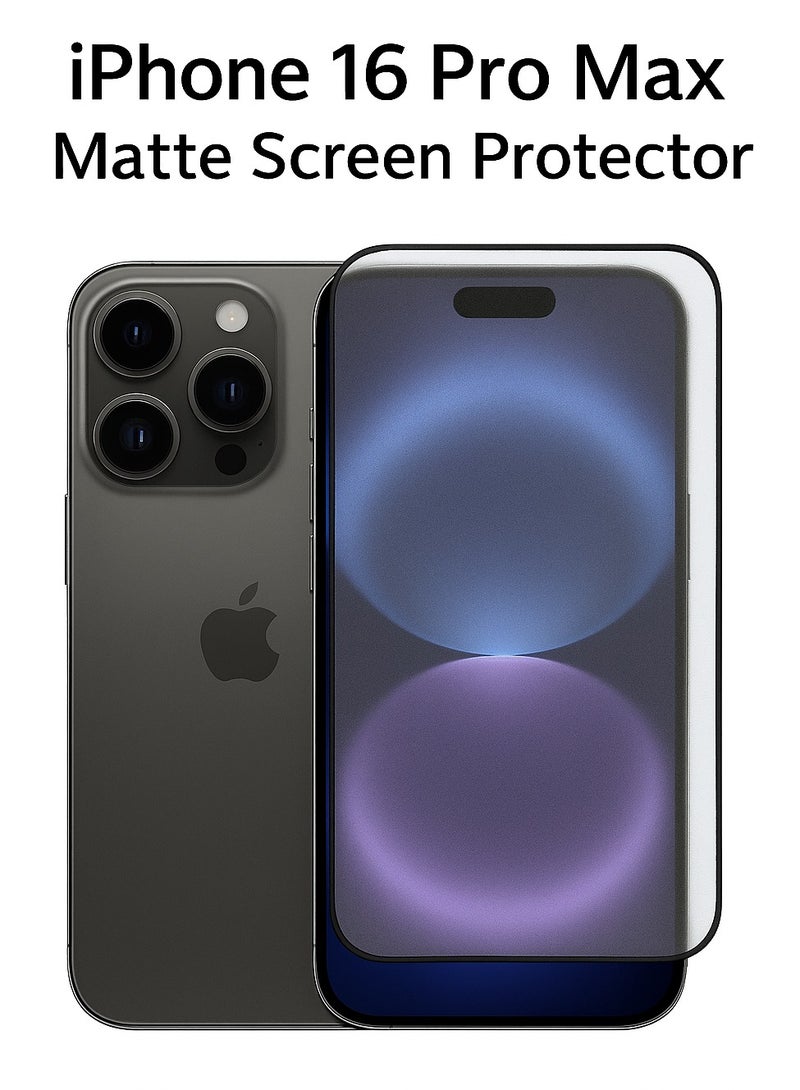 Beyox Matte Screen Protector for iPhone 16 Pro Max - Tempered Glass, Anti-Glare,Ultra-Thin, Scratch-Resistant - Image 1