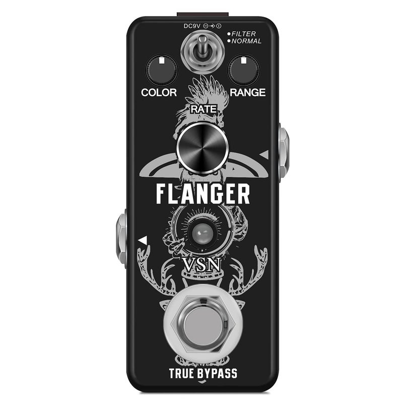 VSN Guitar Flanger Pedal - Classic Metallic Flanger Sounds, 2 Modes, Retro Effect - Image 1